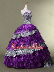 2016 New Arrival Sweetheart Quinceanera Dresses with Ruffled Layers
