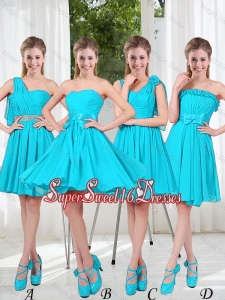 Informal Quinceanera Dama Dress with Ruching for 2016