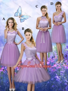 New Style Appliques Tulle Dama Dresses with Knee Length