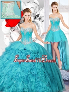 Best Selling Sweetheart Detachable Quinceanera Gowns with Beading for Spring
