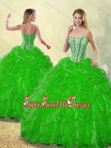 Detachable 2016 Beading Quinceanera Dresses with Sweetheart