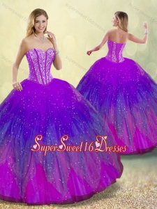 New Style Detachable Ball Gown Sweet 16 Dresses in Multi Color for 2016