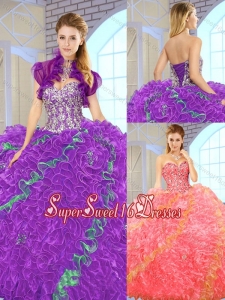 Pretty Fall Beautiful Multi Color Quinceanera Dresses with Sweetheart