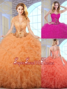 Sweet Fifteen Quinceanera Dresses with Ruffles