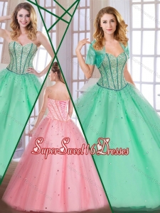 Exclusive Sweetheart Sweet Fifteen Dresses with Beading
