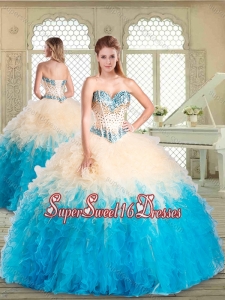 Pretty Pretty Quinceanera Dresses with Beading and Ruffles