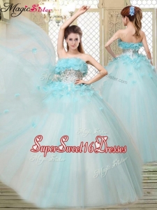 Beautiful Strapless Quinceanera Dresses with Appliques and Ruffles