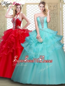Perfect Sweetheart Sweet Sixteen Dresses with Beading and Ruffles