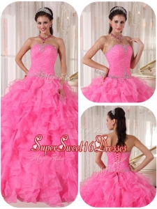 Elegant Ball Gown Strapless Sweet 16 Gowns with Beading
