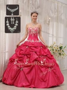 Elegant Sweetheart Quinceanera Gowns with Appliques and Pick Ups