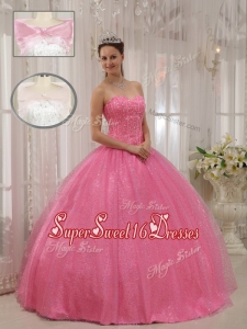 Gorgeous Sweetheart Beading Quinceanera Gowns in Pink