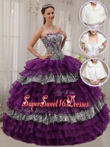 Fall Modest Purple Ball Gown Sweetheart Quinceanera Dresses