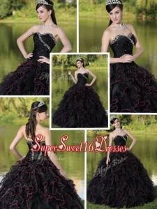 New Style Beading Sweetheart Quinceanera Dresses with Ruffles Layered
