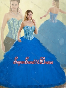 Fall Cute Detachable Sweet Sixteen Dresses with Ruffles and Beading