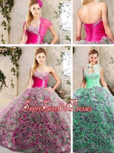 Luxurious Sweetheart Sweet 16 Dresses with Brush Train