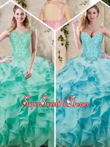 Popular Sweetheart Sweet Sixteen Dresses with Appliques and Ruffles