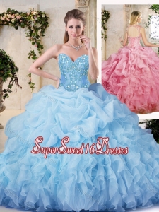 Simple Ball Gown Sweet Sixteen Dresses with Appliques and Ruffles