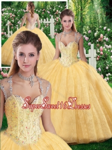 Cheap Ball Gown Beading and Appliques Sweet 16 Dresses