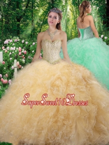 Gorgeous Sweetheart 2016 Quinceanera Dresses with Beading and Ruffles
