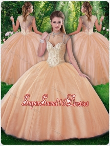 Beautiful Ball Gown Beading Sweet 16 Dresses for Fall