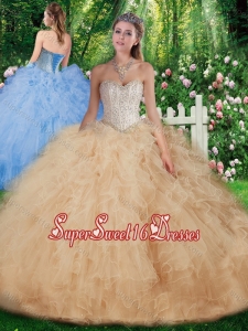 Most Popular Ball Gown Quinceanera Dresses with Beading for 2016