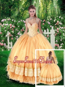 Perfect Ball Gown Quinceanera Dresses with Beading and Appliques