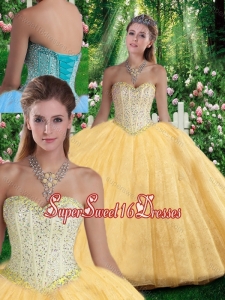Perfect Ball Gown Sweetheart Beading Quinceanera Gowns for Fall