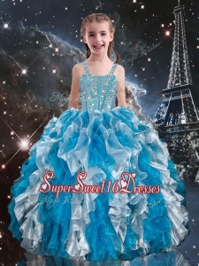 Hot Sale Straps Mini Quinceanera Dresses with Beading and Ruffles for Spring