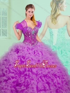 2016 Cheap Sweet 16 Dresses with Beading and Ruffles