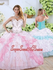 2016 Pretty Sweetheart Quinceanera Dresses with Beading and Pick Ups