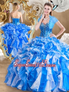 2016 Pretty Multi Color15th Birthday Party Dresses with Ruffles and Beading