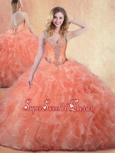 Best Straps Ball Gown Simple Sweet Sixteen Dresses with Ruffles and Appliques