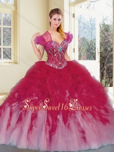 Latest Multi Color Simple Sweet Sixteen Dresseswith Beading and Ruffles