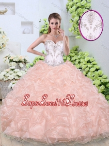 2016 Beautiful Ball Gown Quinceanera Gowns with Beading and Pick Ups