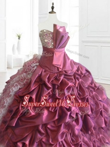 Hot Sale In Stock Strapless Sequins and Ruffles Sweet 16 Dresses for 2016
