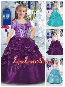 Classical Spaghetti Straps Pageant Mini Quinceanera Dresses with Beading and Bubles