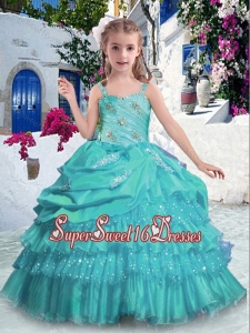 Gorgeous Straps Mini Quinceanera Dresses with Ruffled Layers and Beading