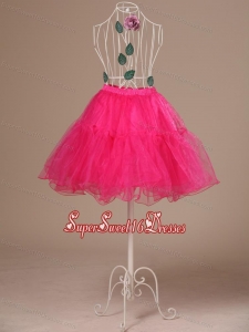 Perfect Hot Pink Organza Mini Length Girls Petticoat