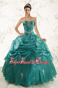 2015 New Style Ball Gown Sweet 16 Dresses with Appliques