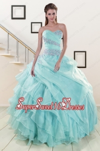 Beading and Ruffles Pretty Sweetheart Quinceanera Dresses for 2015