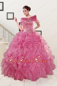 Popular Sweetheart Pink Quinceanera Dresses with Beading