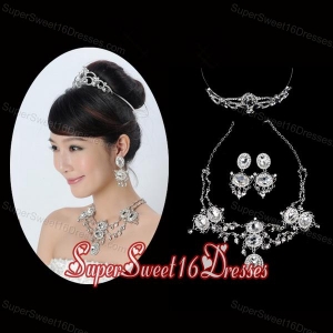 Elegant Alloy With Rhinestone Jewelry Sets