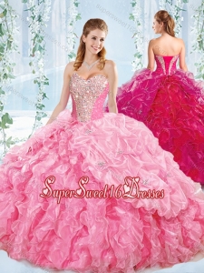 Best Selling Sweetheart 15th Birthday Party Dress with Beaded Bodice and Ruffles