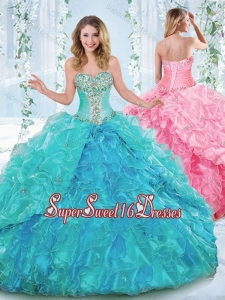 New Arrivals Rhinestoned and Ruffled 15th Birthday Party Dress in Organza