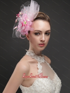 Gorgeous Net With Flowers Ribbons Womens Fascinators