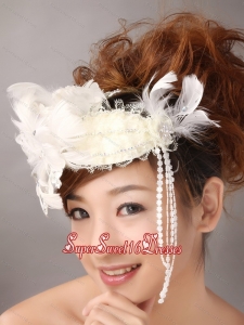 White Feather Wedding and Outdoor Lace Women s Fascinators