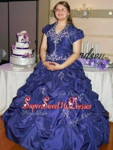New Arrivals Halter Top Really Puffy Quinceanera Dress with Beading and Pick Ups