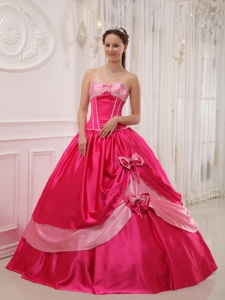 Elegant Coral Red Sweet 16 Dress Sweetheart Satin Appliques with Beading Ball Gown
