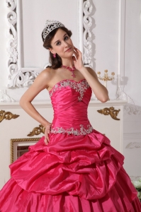 Detachable Sweetheart Sweet 16 Dress Hot Pink Taffeta Beading Ruched