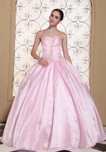 Sweet Baby Pink 2013 Sweet 16 Dress In California Sweetheart Beaded Decorate Bust